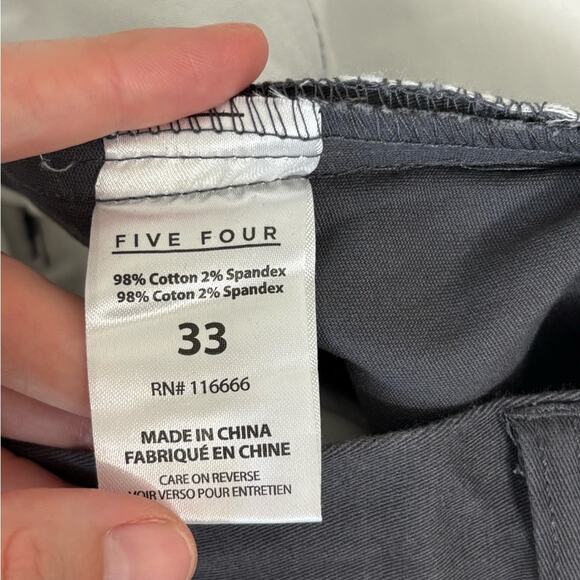 NWT Five Four Lester Straight Leg Chinos in Gray - Size 33 - Picture 7 of 9